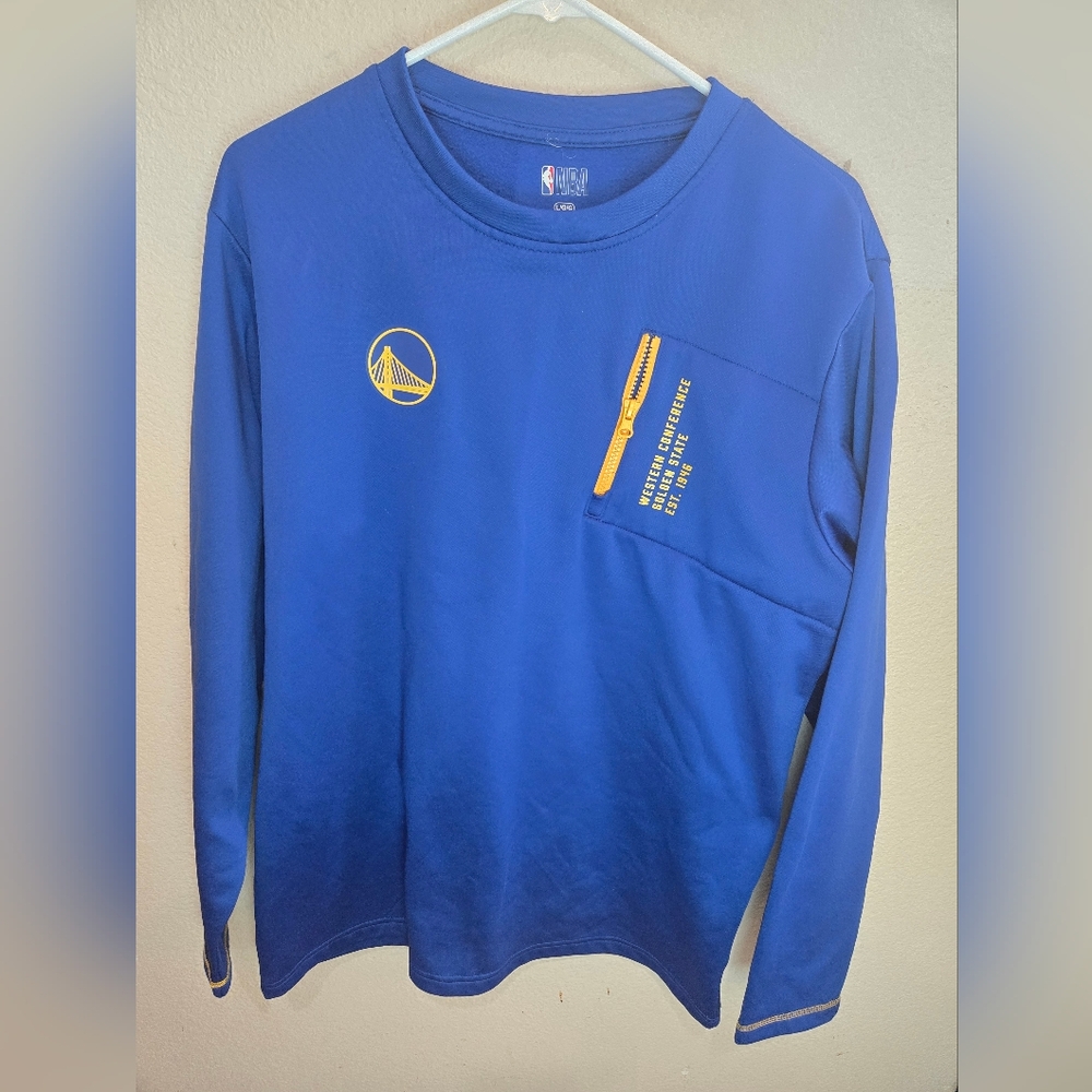 NBA Blue and Gold Long Sleeve Shirt